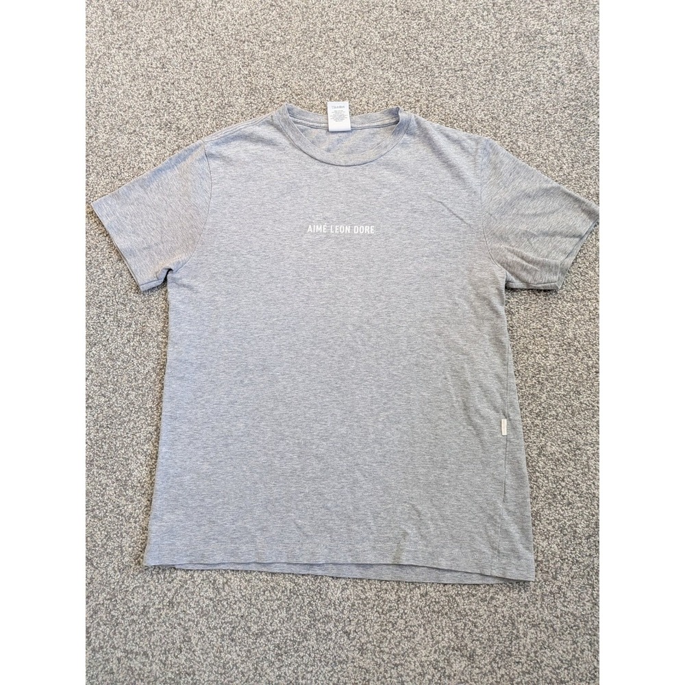 Aime Leon Dore Mens Logo Graphic T-Shirt Heather Grey Small Made in Canada